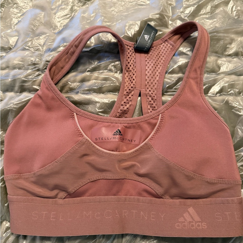 Adidas Pink Sports Bra with Racerback Design